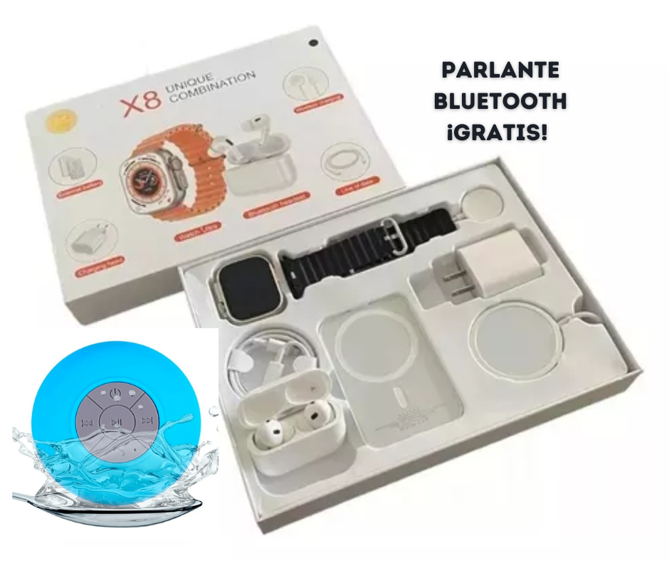 Combo Watch X8 Ultra – Parlante Bluetooth ¡GRATIS!